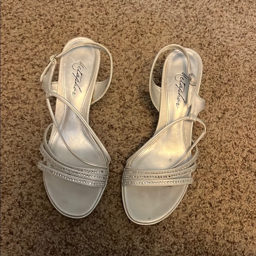 Elegant Silver Heels by Liz Claiborne